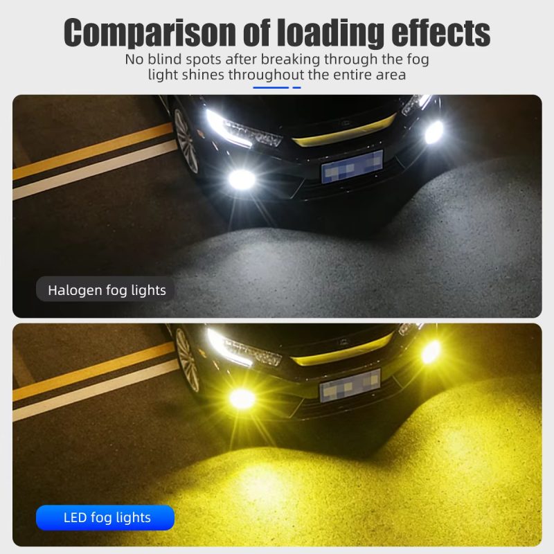 h11-led-fog-light-bulbs-2835-chip-white-golden-yellow-2pcs-05 H11 LED Fog Light Bulbs 2835 Chip White / Golden Yellow, 2pcs