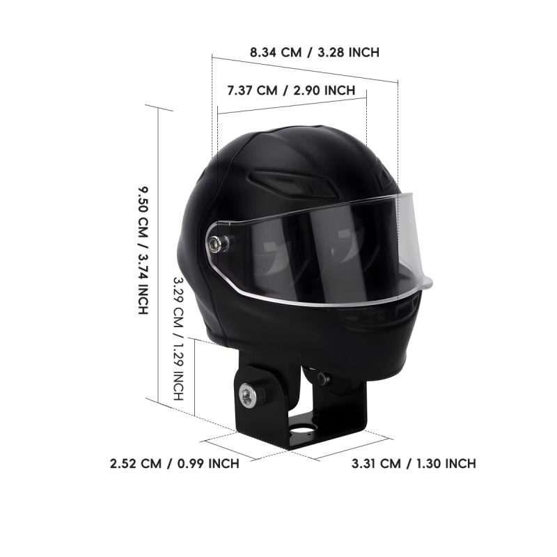 helmet-shape-motorcycle-led-spotlight-with-white-yellow-drl-02 Helmet Shape Motorcycle LED Spotlight with White / Yellow DRL