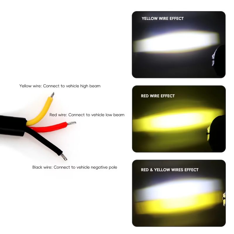 helmet-shape-motorcycle-led-spotlight-with-white-yellow-drl-04 Helmet Shape Motorcycle LED Spotlight with White / Yellow DRL