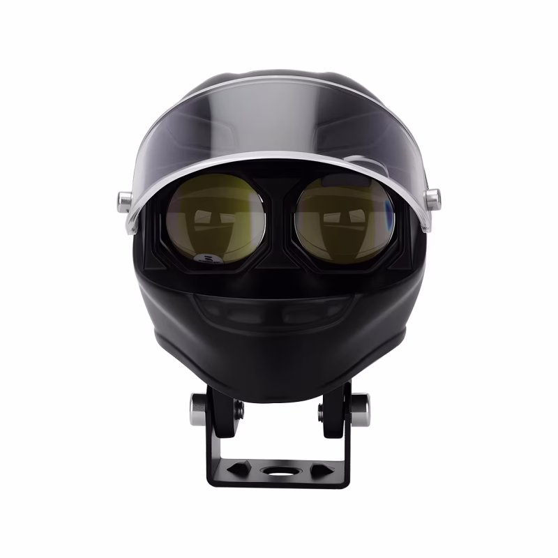 helmet-shape-motorcycle-led-spotlight-with-white-yellow-drl-06 Helmet Shape Motorcycle LED Spotlight with White / Yellow DRL