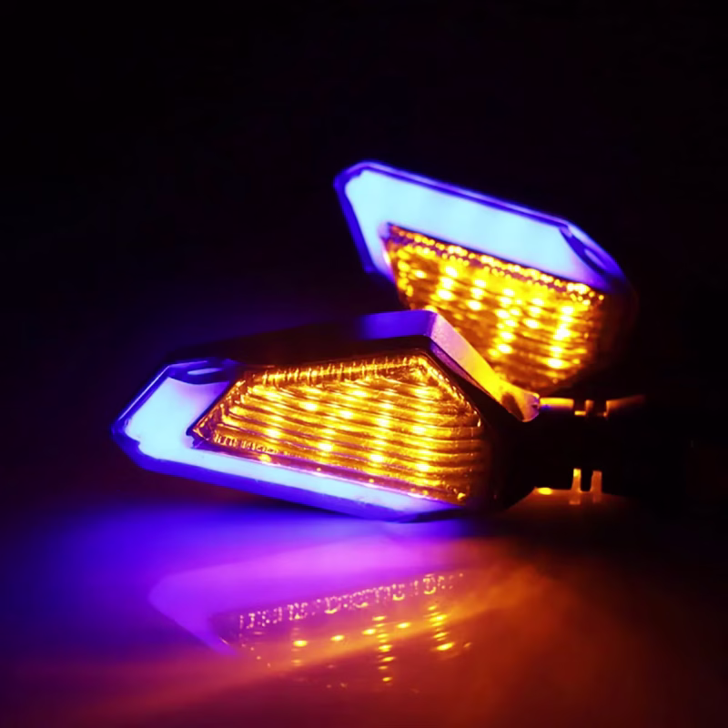 l-shaped-motorcycle-led-turn-signal-lights-with-red-yellow-dual-color-06 L-Shaped Motorcycle LED Turn Signal Lights with Red / Yellow Dual Color DRL
