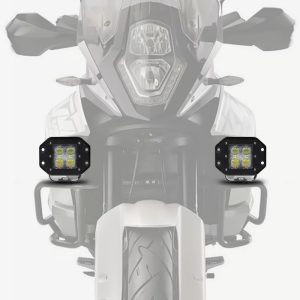 Led Four Eye Lens Auxiliary Spotlight Motorcycle Off Road 03 LED Four-Eye Lens Auxiliary Spotlight for Motorcycle and Off-Road Use - detail / effect
