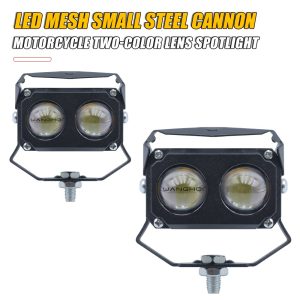 Mini Steel Cannon LED Grille Spotlight Pair