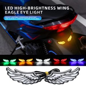 motorcycle-angel-wings-led-rear-tail-decorative-lamp-with-mini-eagle-e-01 Motorcycle Angel Wings LED Rear Tail Decorative Lamp with Mini Eagle Eye