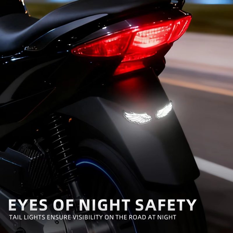 Motorcycle Angel Wings LED Rear Tail Decorative Lamp with Mini Eagle Eye