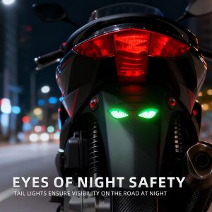 Motorcycle Anime Eye LED Rear Decorative Strobe Signal Light
