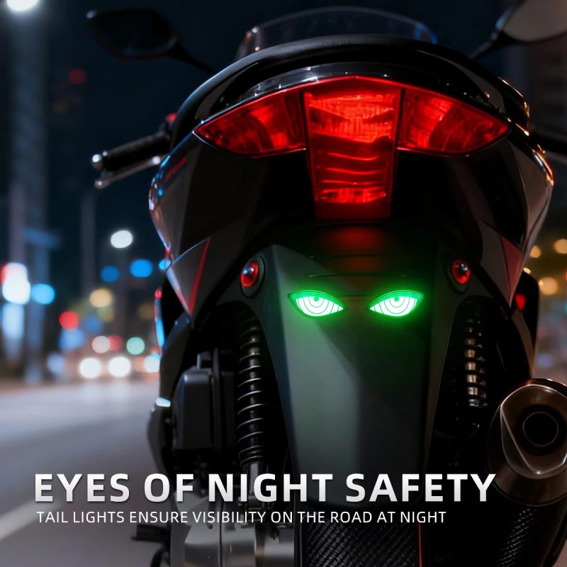 Motorcycle Anime Eye LED Rear Decorative Strobe Signal Light