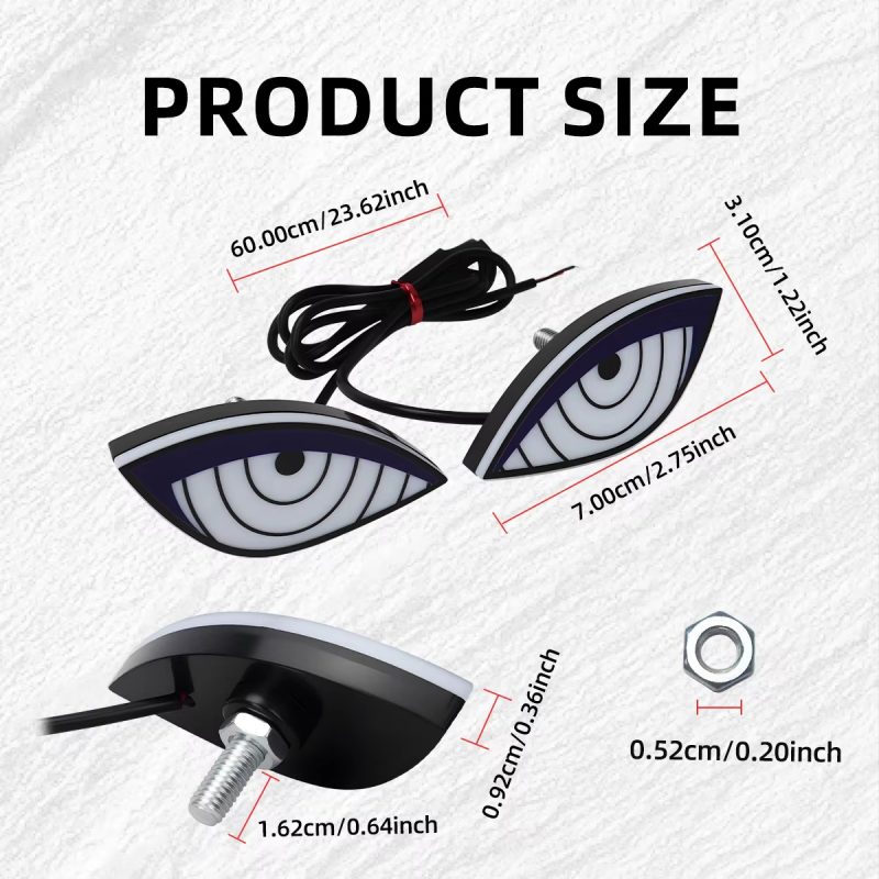 Motorcycle Anime Eye LED Rear Decorative Strobe Signal Light
