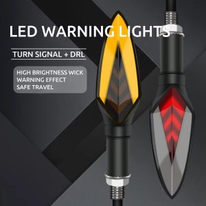 motorcycle-arrow-led-turn-signal-lights-white-drl-amber-indicator-03 Motorcycle Arrow LED Turn Signal Lights White DRL / Amber Indicator