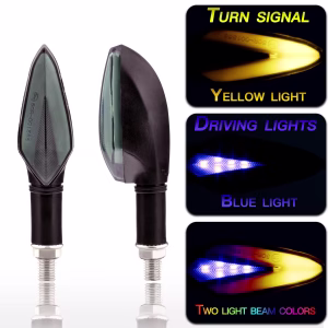 motorcycle-arrow-led-turn-signal-lights-white-drl-amber-indicator-05 Motorcycle Arrow LED Turn Signal Lights White DRL / Amber Indicator