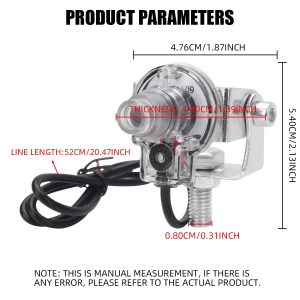 Motorcycle Arrow LED Turn Signal Projector Lights with Amber Flashing
