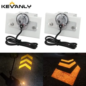 Motorcycle Arrow LED Turn Signal Projector Lights with Amber Flashing
