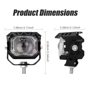 motorcycle-led-lens-auxiliary-spotlight-dual-color-high-low-beam-04 Motorcycle LED Lens Auxiliary Spotlight Dual Color High Low Beam