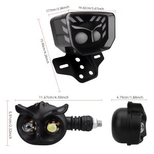 Motorcycle Owl Shape LED Tail Decorative Light with Turn Signal