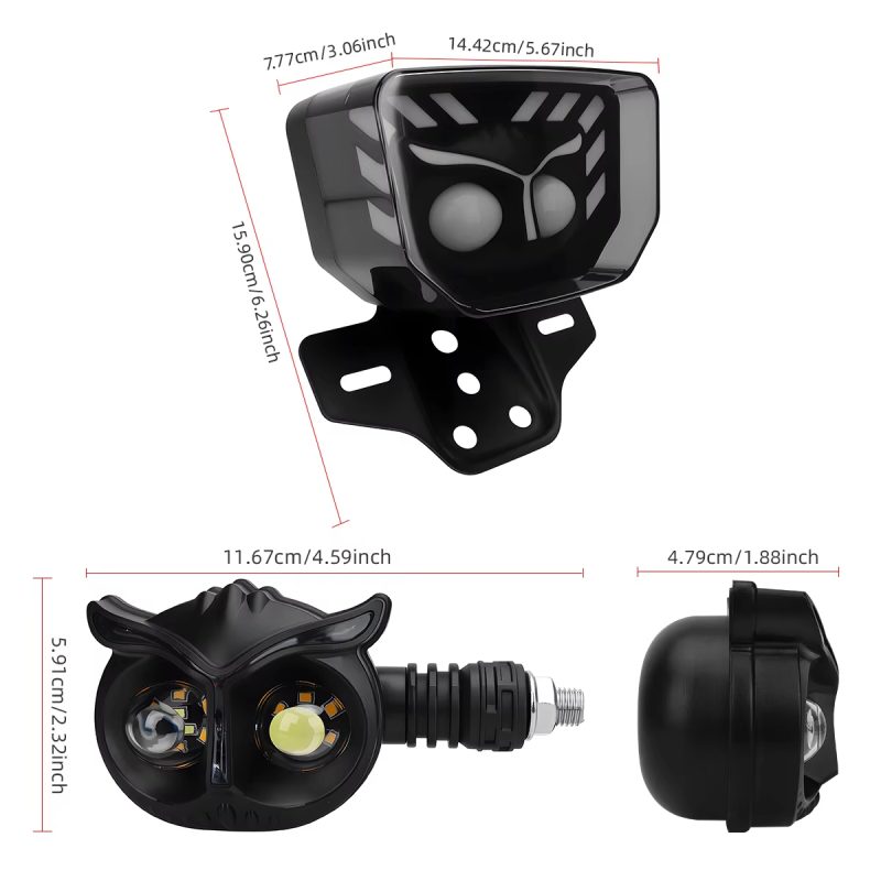 Motorcycle Owl Shape LED Tail Decorative Light with Turn Signal