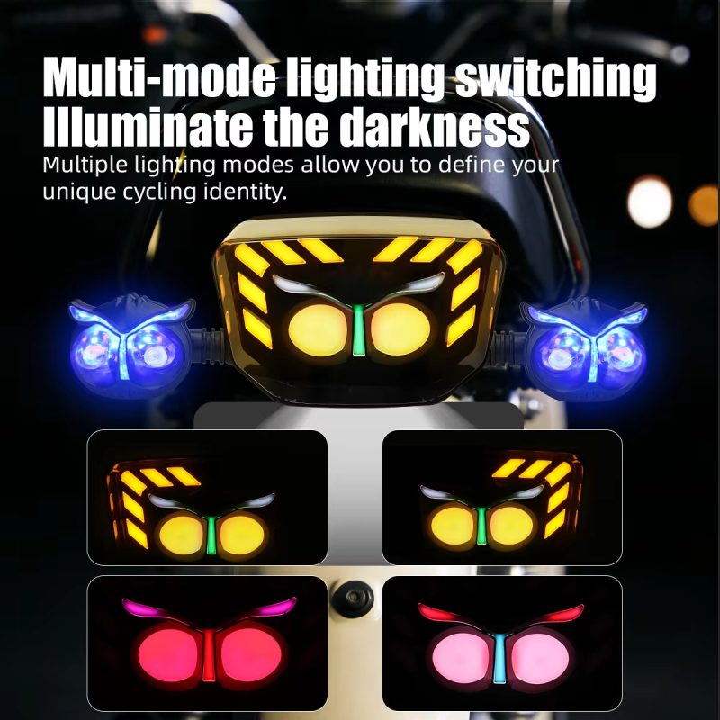 Motorcycle Owl Shape LED Tail Decorative Light with Turn Signal
