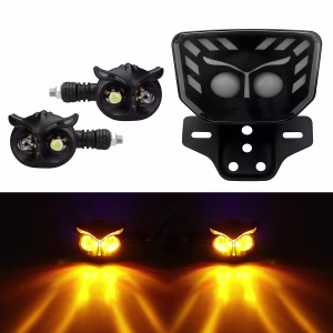 Motorcycle Owl Shape LED Tail Decorative Light with Turn Signal