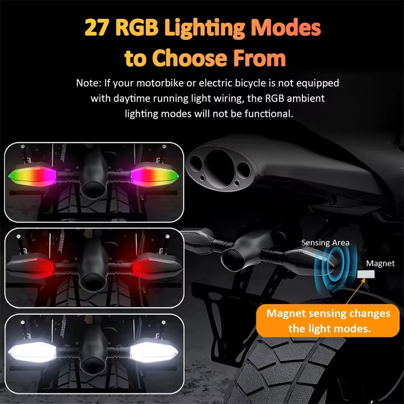 motorcycle-rgb-led-turn-signal-projector-lights-with-27-modes-02 Motorcycle RGB LED Turn Signal Projector Lights with 27 Modes