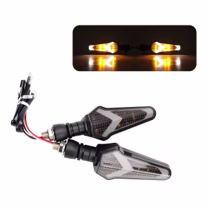 Motorcycle Water Flowing LED Turn Signal Lights Dual Color Indicator
