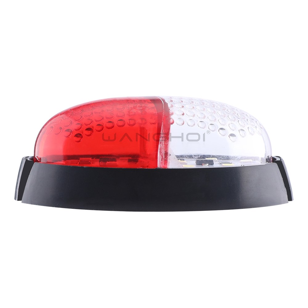 Oval dual color LED truck side marker warning light profile