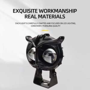 Owl Shape Motorcycle LED Lens Spotlight with White / Yellow High Low Beam