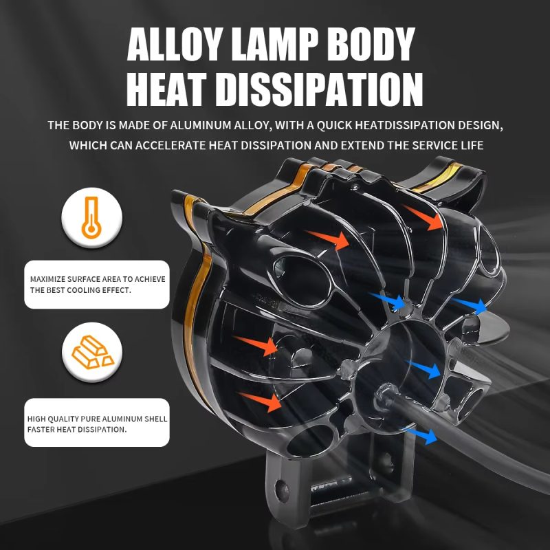 owl-style-motorcycle-led-laser-spotlight-with-dual-color-high-low-beam-03 Owl Style Motorcycle LED Laser Spotlight with Dual Color High Low Beam