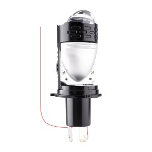 Plug-In H4 Projector Lens LED Headlight Bulb Pair