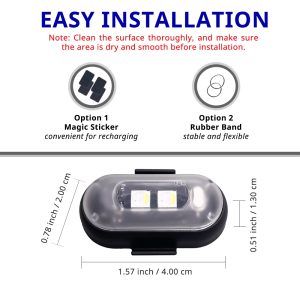 rechargeable RGB LED car footwell ambient light kit 2