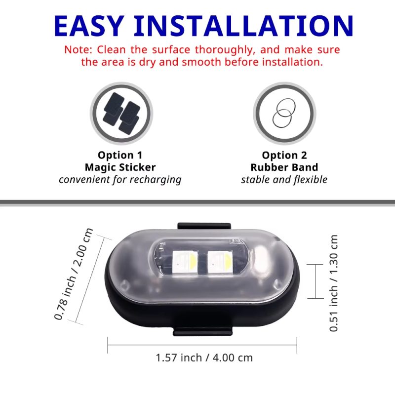 rechargeable RGB LED car footwell ambient light kit 2