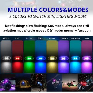 rechargeable RGB LED car footwell ambient light kit 3