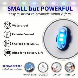 rechargeable RGB LED car footwell ambient light kit 5