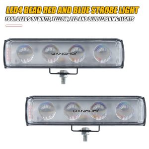 Rectangular Red Blue LED Strobe Work Light Series