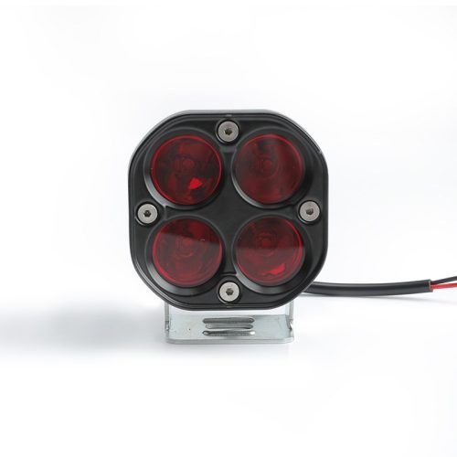 Red Green Four-Lens Motorcycle LED Spotlight Pair