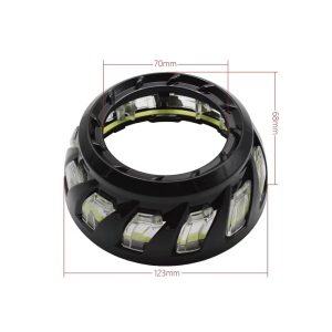 RGB LED Angel Eye Spiral Shrouds with App Control Sequential Flow