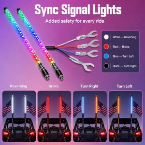 Sync signal wiring graphic for RGB LED whip lights