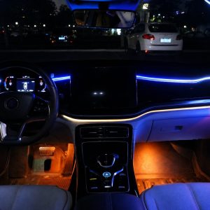 Full interior RGBIC ambient lighting upgrade effect