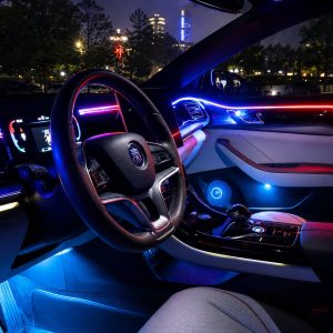 Rgbic Car Door And Footwell Ambient Light Effect RGBIC door and footwell ambient lighting effect