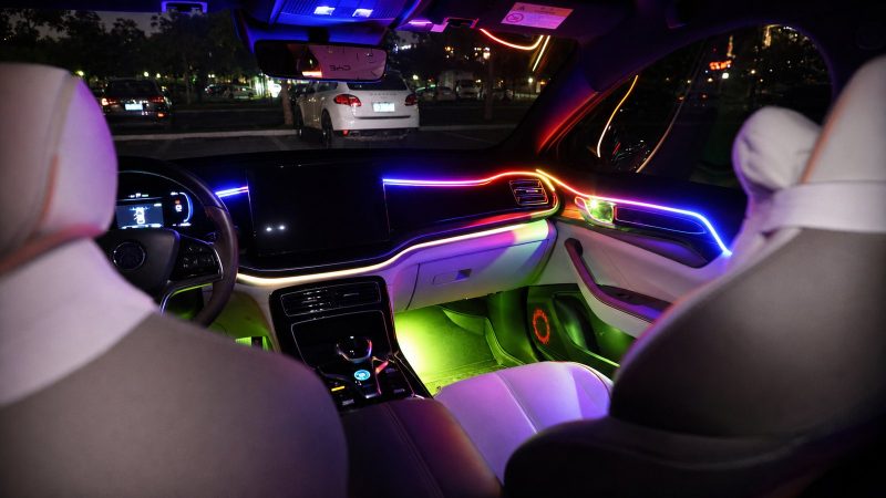Rgbic Car Interior Ambient Light Dashboard Effect RGBIC dashboard and footwell ambient lighting for car interior