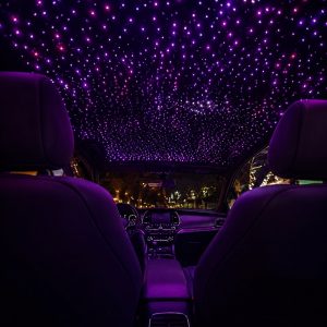 Purple RGBW car starry sky ambient light ceiling effect