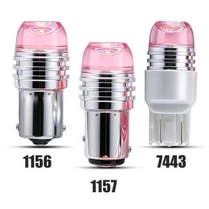 Round Lens LED Brake Position Bulb 1156 1157 7443