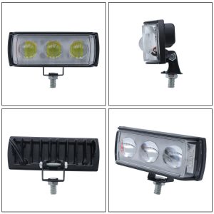 Short Three-Sided 3-Bead LED Spotlight