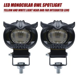 Single-Lens Owl-Style Motorcycle Auxiliary Spotlight