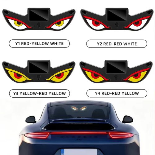 Solar Car Rear Window Dynamic Expression LED Warning Light