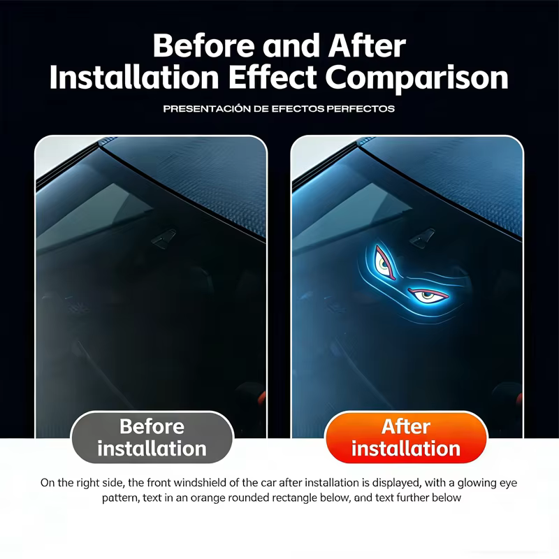 solar-car-rear-window-dynamic-expression-led-warning-light-05 Solar Car Rear Window Dynamic Expression LED Warning Light