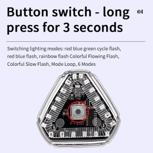 Solar LED Strobe Warning Light for Motorcycle Car Motorbike
