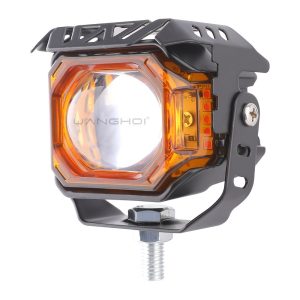 Square Lens Big Cannon LED Motorcycle Spotlight Color Options