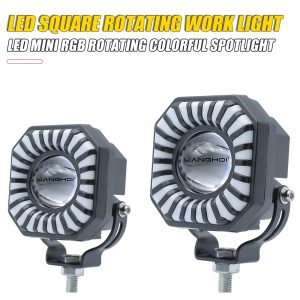 Square Mini RGB Rotating LED Spotlight