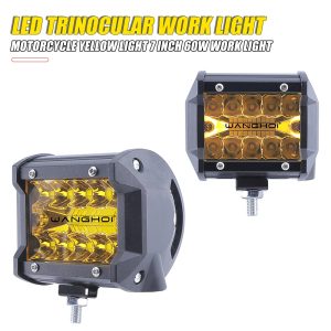 Square Trinocular Yellow LED Work Light