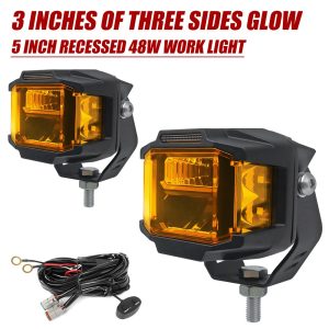 Three-Side Glow Recessed LED Work Light