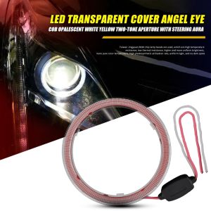 Transparent Cover RGB Angel Eye Halo Ring Size Options